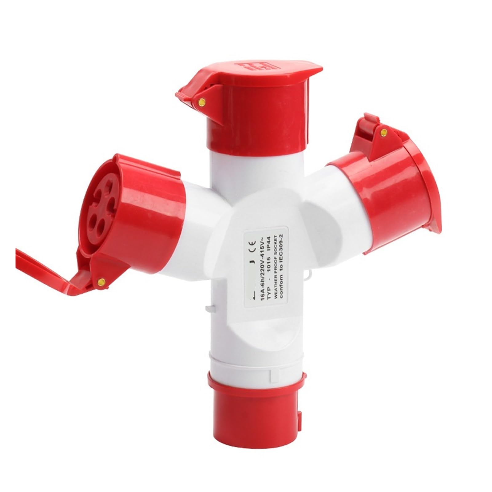 Enchufe industrial contra humedad IP44 que soluciona la falta de tomas de 16A