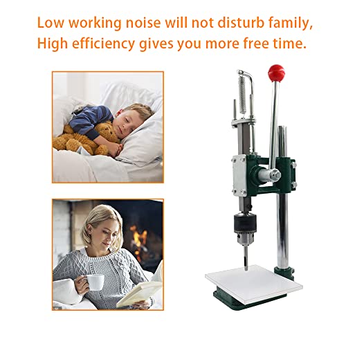 Yvokern Leather Punch Hole Tool Hand Press Puncher Manual Stamping Machine For Punching Leather Holes With 3-16Mm Chuck And Half-Round Punch Kit Get Your Craft Work Slient (Yvk-16S-Pp-Ck2) #TOP3