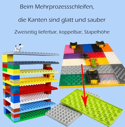 Guihumz Set of 10 Large Building Plates, Compatible with All Major Brands, Large Base Plate, 19 x 9.5 cm - Image 3