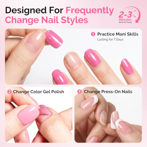 Image of MelodySusie 15ML Air-Dry Peelable Base Coat | Soak Off-Free Easy Removal without Damage,Beginner Friendly Gentle Protection for Nails No UV /LED Lamp Needed