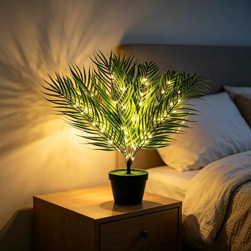 Image of 19.6 inch Artificial Twinkling Tree Light, USB & Battery Operated LED Plant Lamp for Bedroom Office Bar Office Party Decor, Ideal Christmas Birthday Mothers Day Housewarming Gifts for Men Women