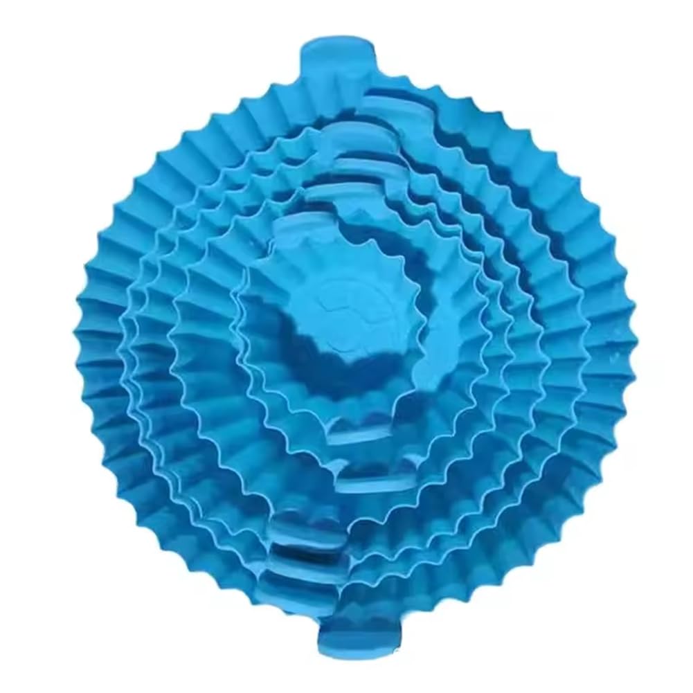 Hndhbfgrt Reusable Oven Baking Tray Silicone Mold Airfryer for Frying for Fried Chicken Basket Air Fryer Accessories Blue