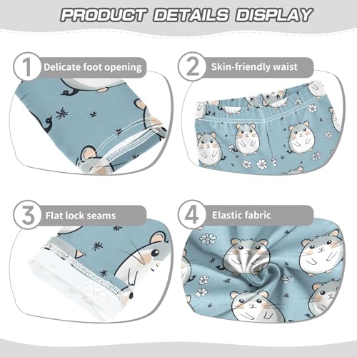 Hamster Print Girls Leggings Soft Stretch Workout Yoga Dance Pants for Kids Casual Tights3