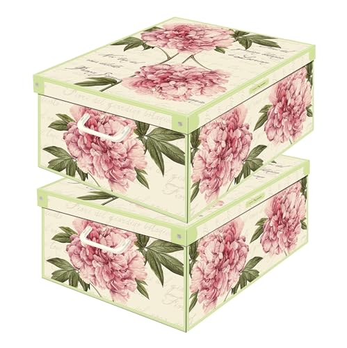 Boîtes de rangement pivoines pour dressing ordonné et armoire propre - 2