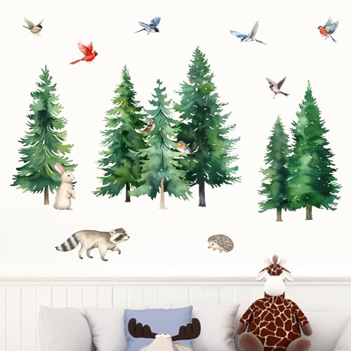 Vinilo decorativo Animales Bosque en acuarela Mfault miniatura 4