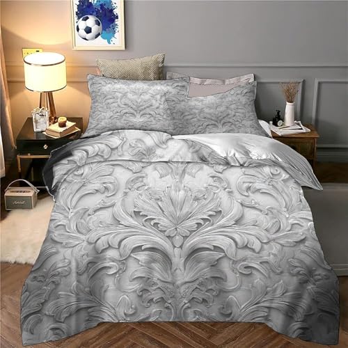 Housse de couette baroque chic en microfibre lit Super King - 6