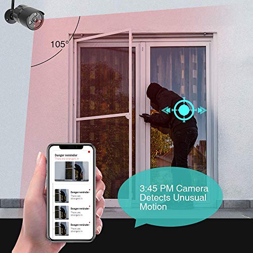 Outdoor Camera, 1080P Wifi Outdoor Security Camera, Fhd Night Vision, A.i. Motion Detection, Instant Alert Via Phone, 2-Way Audio, Live Video Zooms Function, Cloud Storage, Micro Sd Card (Black) #TOP4