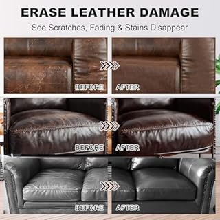 STARTSO WORLD Leather Recoloring Balm, Black Leather Repair Kit for Furniture, Leather Dye, Leather Color Restorer for Couches, Leather Couch Paint | Repair, Restore Faded & Scratched Leather