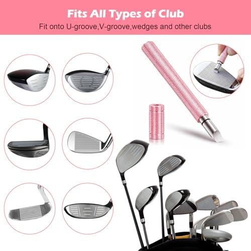 Image of Golf Club Cleaning Kit,Golf Accessories,Golf Cleaning Kit with Golf Club Cleaner Water Brush,Towel,Divot Repair Tool,Groove Sharpener,Golf Ball Alignment Complete Golf Kit