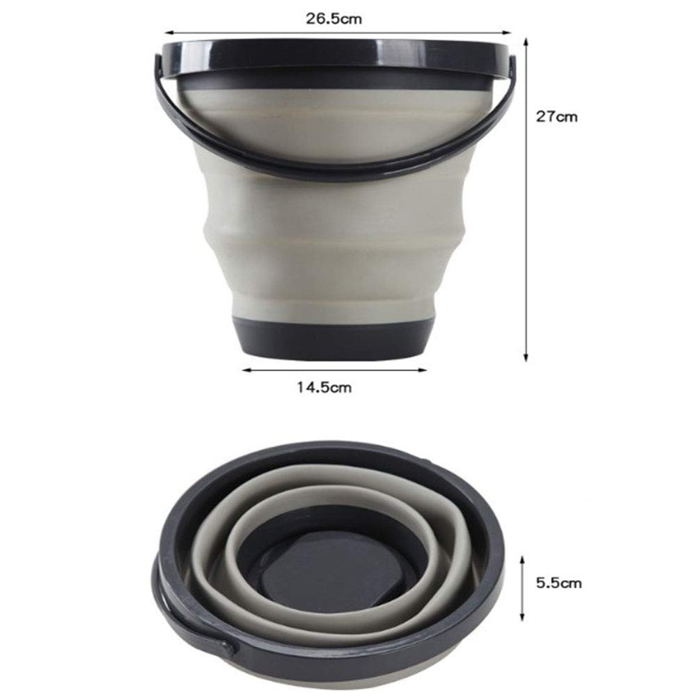 Seau en Plastique Pliant - Cuve carrée Pliable - Seau d'eau pour la pêche Portable - Camping en Plein air Peu encombrant, Attente de pêche