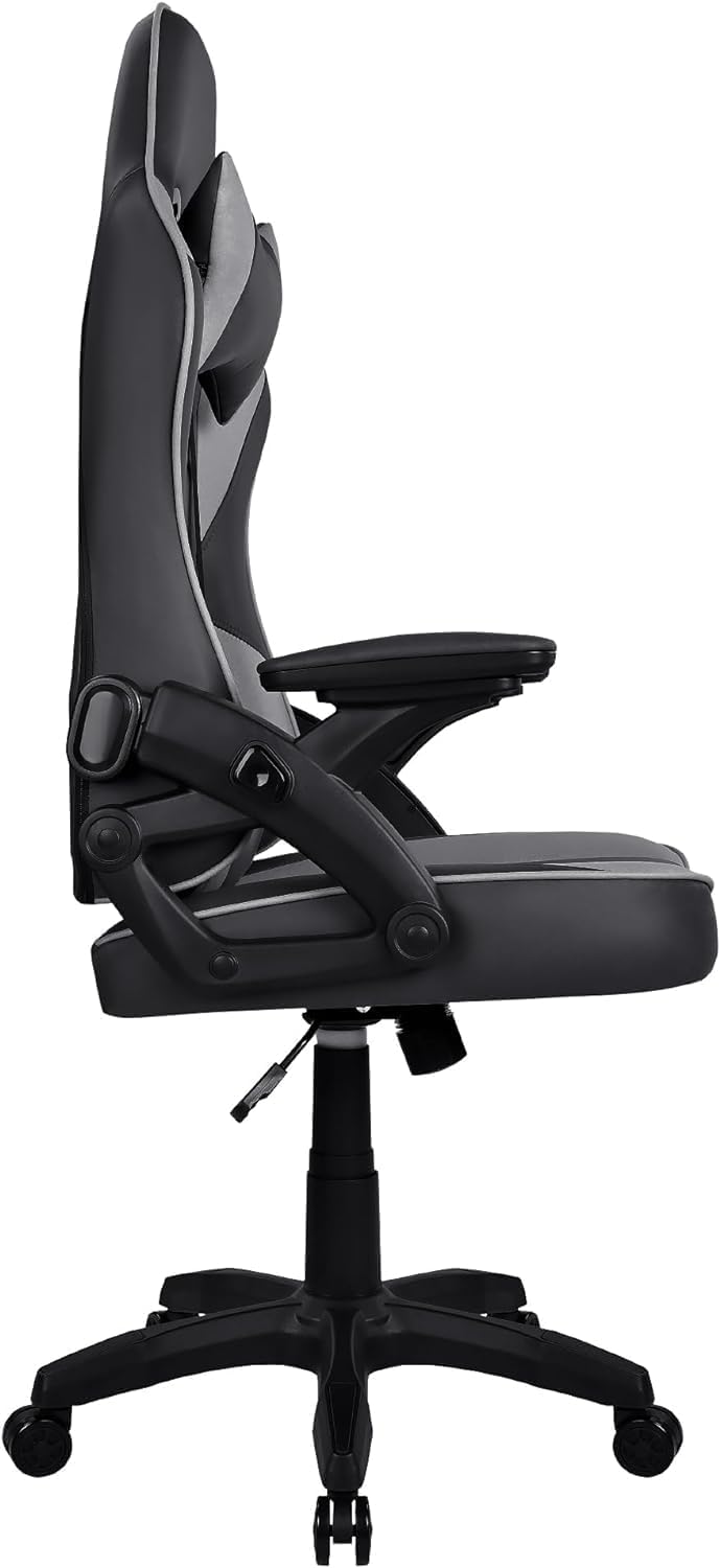 Silla Gamer o Gaming Profesional, Ergonómica, Tela Transpirable y Antimanchas, Reposabrazos, reposacabezas, cojín lumbar. Adultos, niños. Altura Regulable y Respaldo reclinable. Ordenador - oficina.