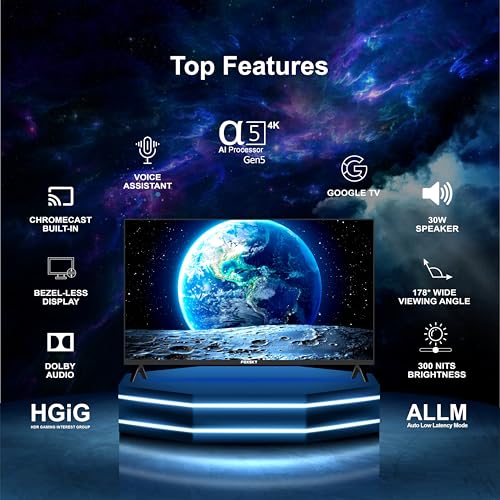 Image of Foxsky 139 cm (55 inch) Frameless Series QLED 4K Ultra HD LED Smart TV FS55GATV (Black)