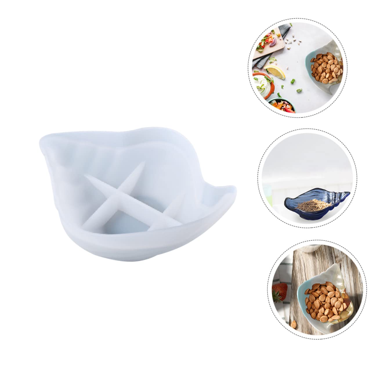 NUOBESTY Lot De 3 Moules À Fondant en Silicone Blanc pour Créatifs
