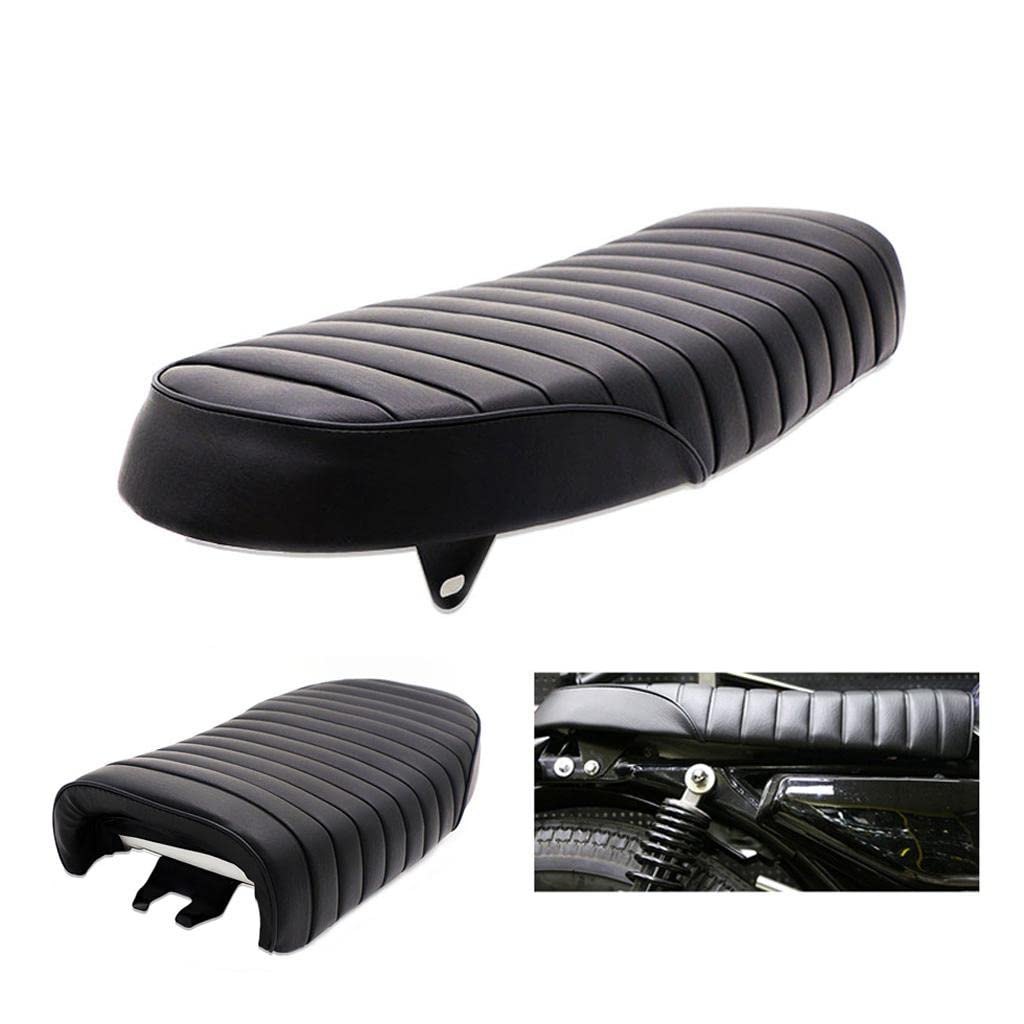 JAZZY PEARLS Motorcycle Flat Brat Cafe Racer Seat For Honda CB350 500 750-image-7