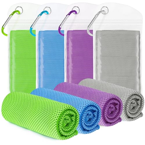 ExTowel Excellent 4Pack Cooling Towels for Neck and Face Cooling Neck Wraps - image 1