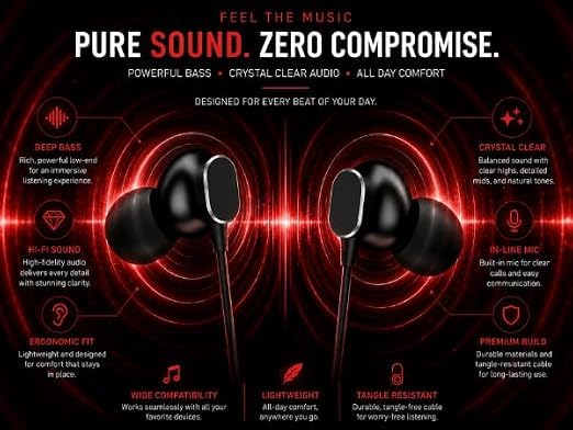 Image of Original for Boat 90C Type-C Earphones with Deep Bass, Immersive Sound & Clear Voice Compatible with OnePlus, Oppo, Vivo (Black)