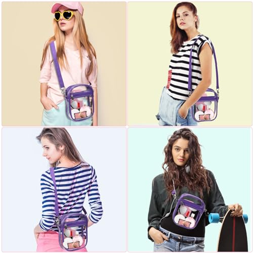 Image of Clear Bag Stadium Approved, Clear Crossbody Purse Bag with Front Pocket for Concerts Sports Events Festivals