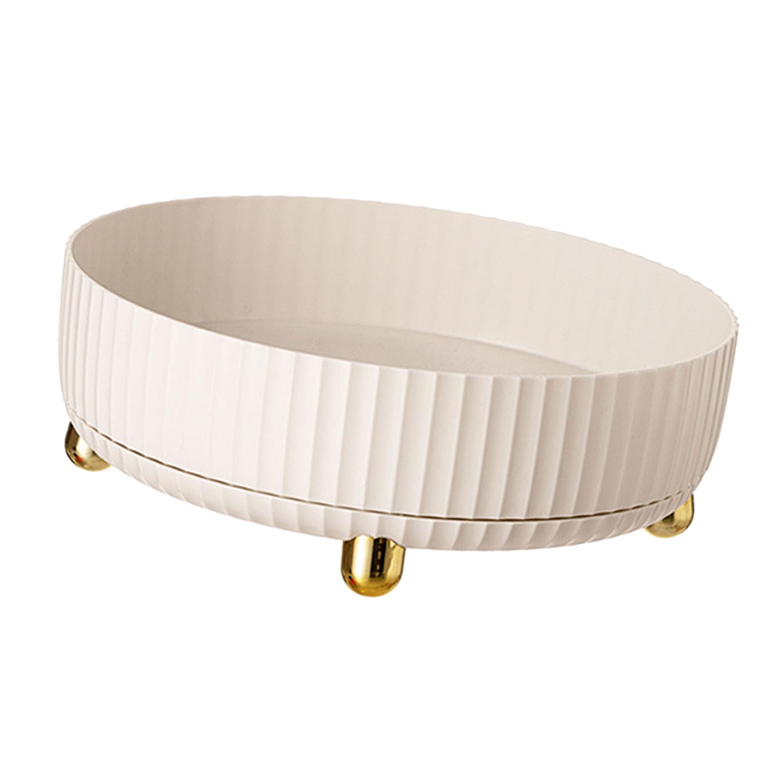 Plateau de rangement de maquillage rotatif anti désordre 12 pouces