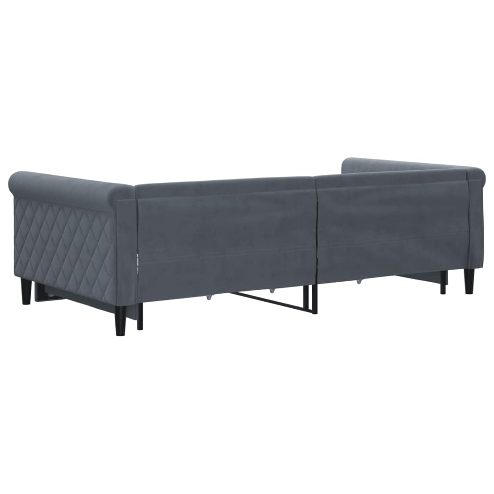 ATOMSTACK MAKER Divano letto pieghevole 2 in 1 con cassetti portaoggetti, rivestito in velluto grigio scuro, 229 x 110 x 68 cm, ideale per piccoli spazi e visite, materassi non inclusi