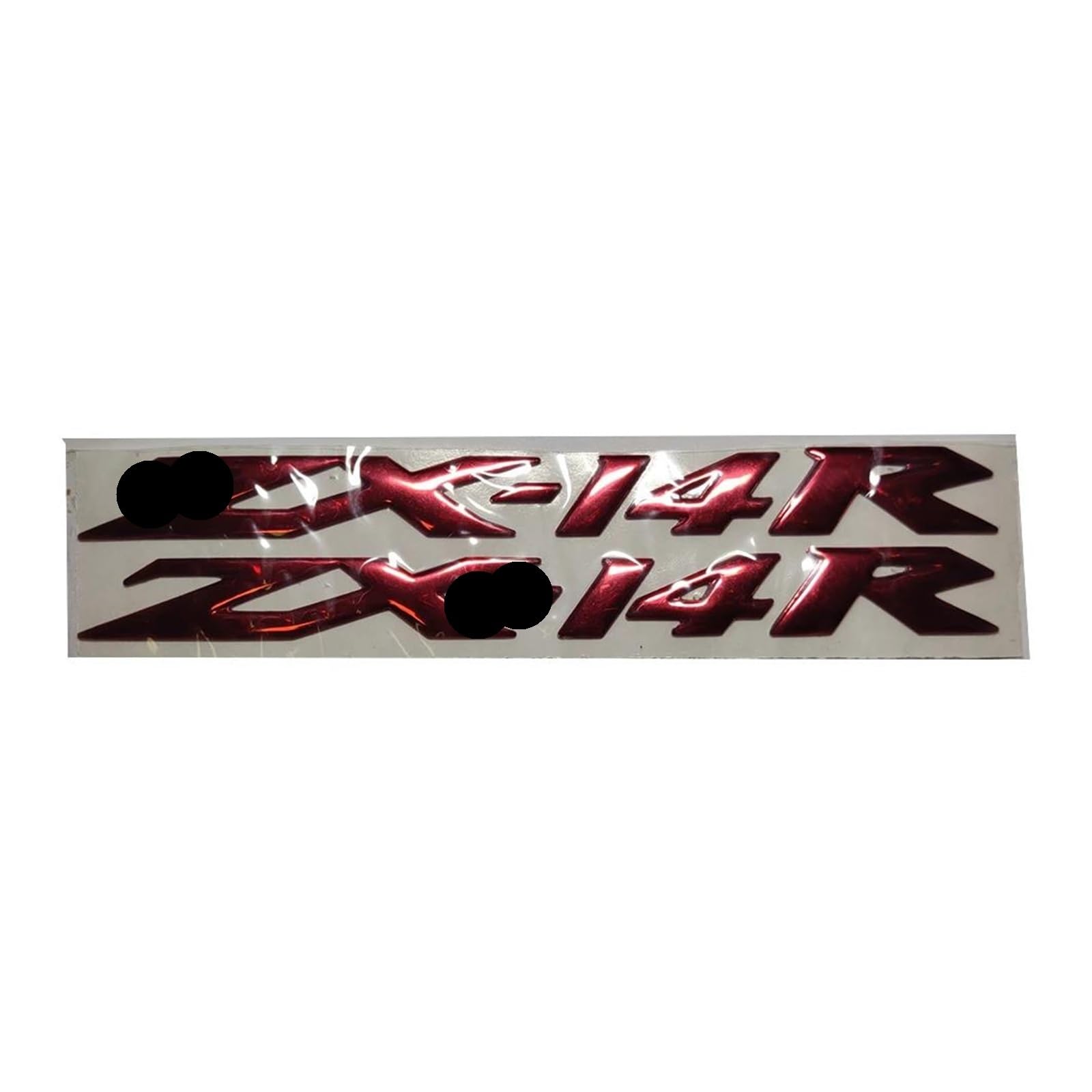 Decoration for Kawasaki ZX6R ZX10R ZX14R ZX-6R ZX-10R ZX-14R 3D Emblem Badge Decal Tank Wheel Sticker Soft Reflective Decals(Red,ZX14R)