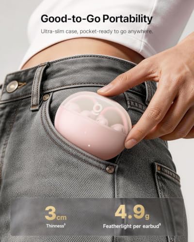 Image of Baseus Bowie MC2 Air Open Ear Clip-on Earbuds, CloudComfort Air Cushions for Workout Running, 11mm Drivers Super Bass 2.0, IP67 Waterproof, 40H Playtime, Flexible Secure Fit Earbuds