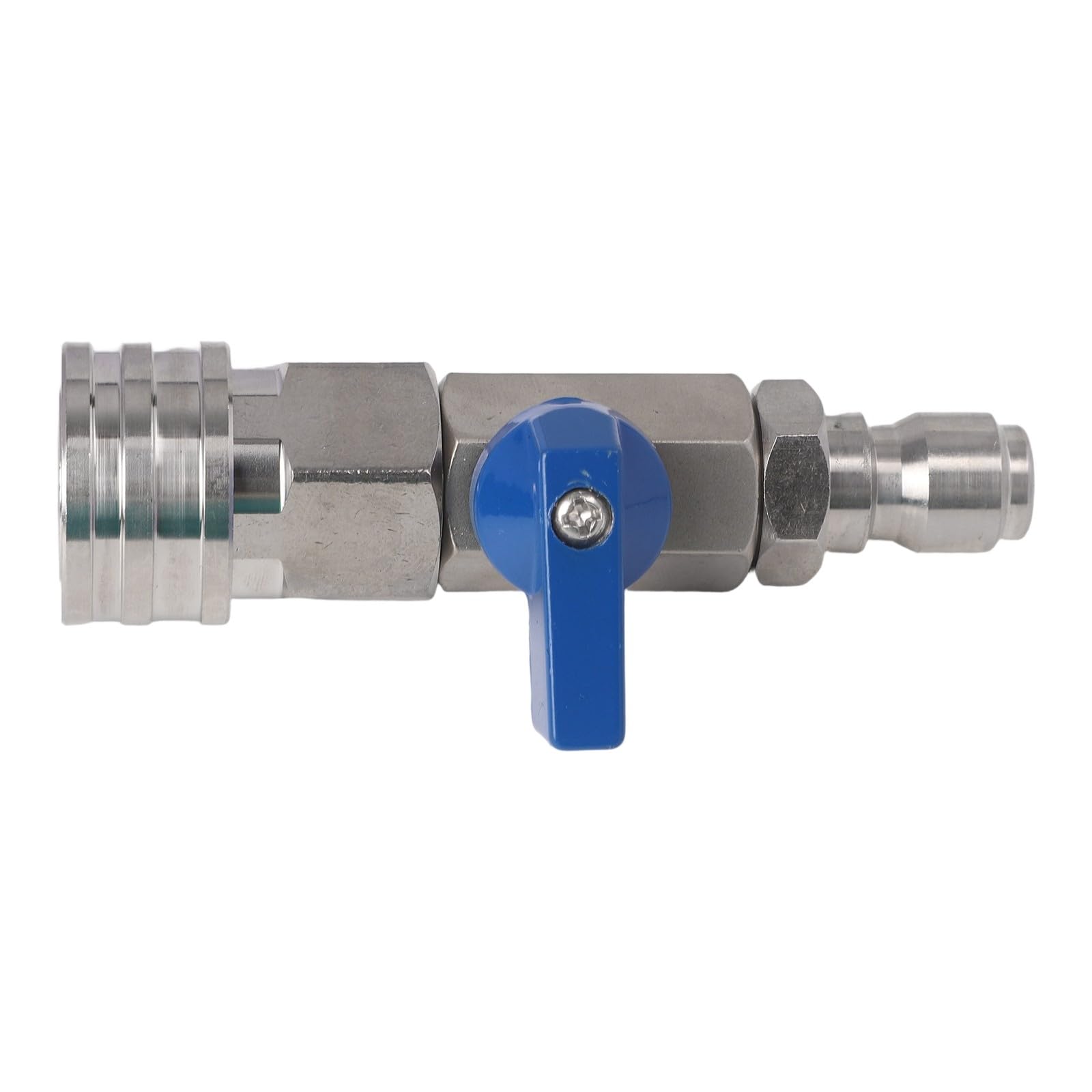 Válvula de bola de acero inoxidable de alta presión de 3/8 pulgadas para lavado a presión, clasificación de 4000 PSI, incluye cinta resistente a fugas