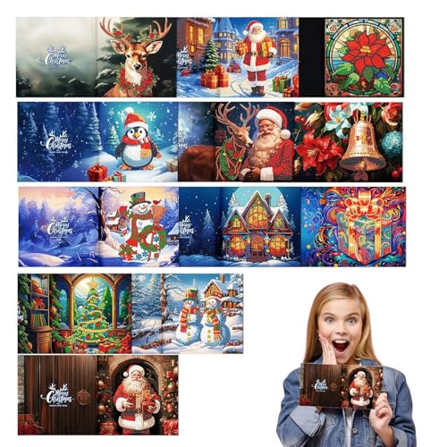 Tarjetas de Navidad con diamantes redondas para evitar regalos aburridos y felicitar con estilo 6
