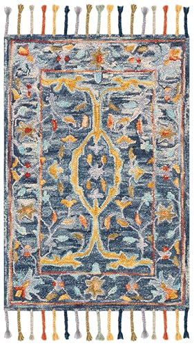 Tapete SAFAVIEH 2 x 3 ft azul y óxido miniatura 3