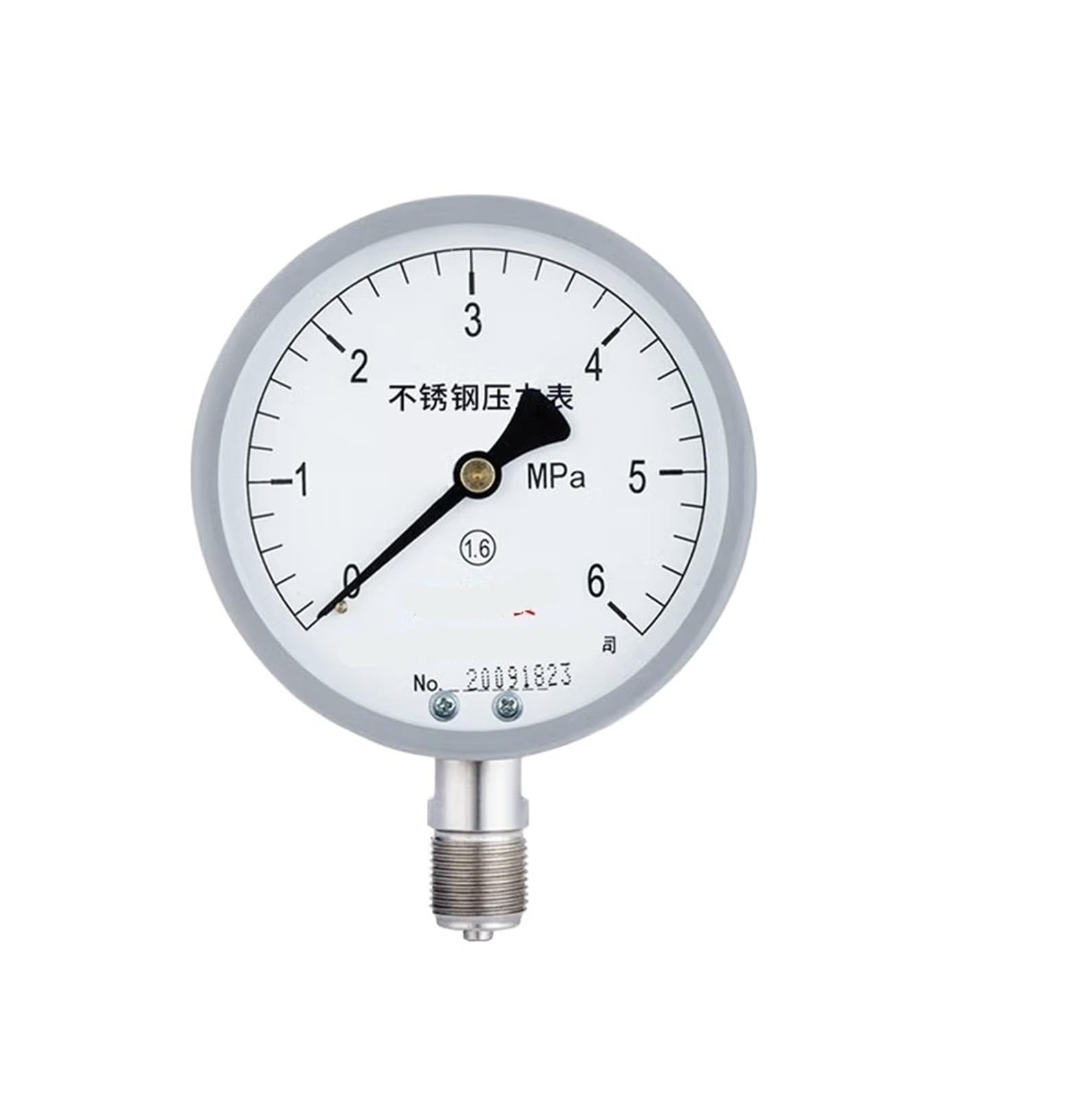 Manometro in acciaio inossidabile Y-100BF Manometro per pressione dell'acqua Manometro per pressione dell'aria Manometro per pressione dell'olio idraulico Manometro per pressione negativa Manometro