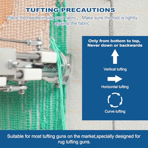 Image of 60 inchx80 tufting Cloth for Rug tufting, overlock tufting Cloth with Marker Thread, Monks Cloth for Rug Making (White, 60 x 80 inch)