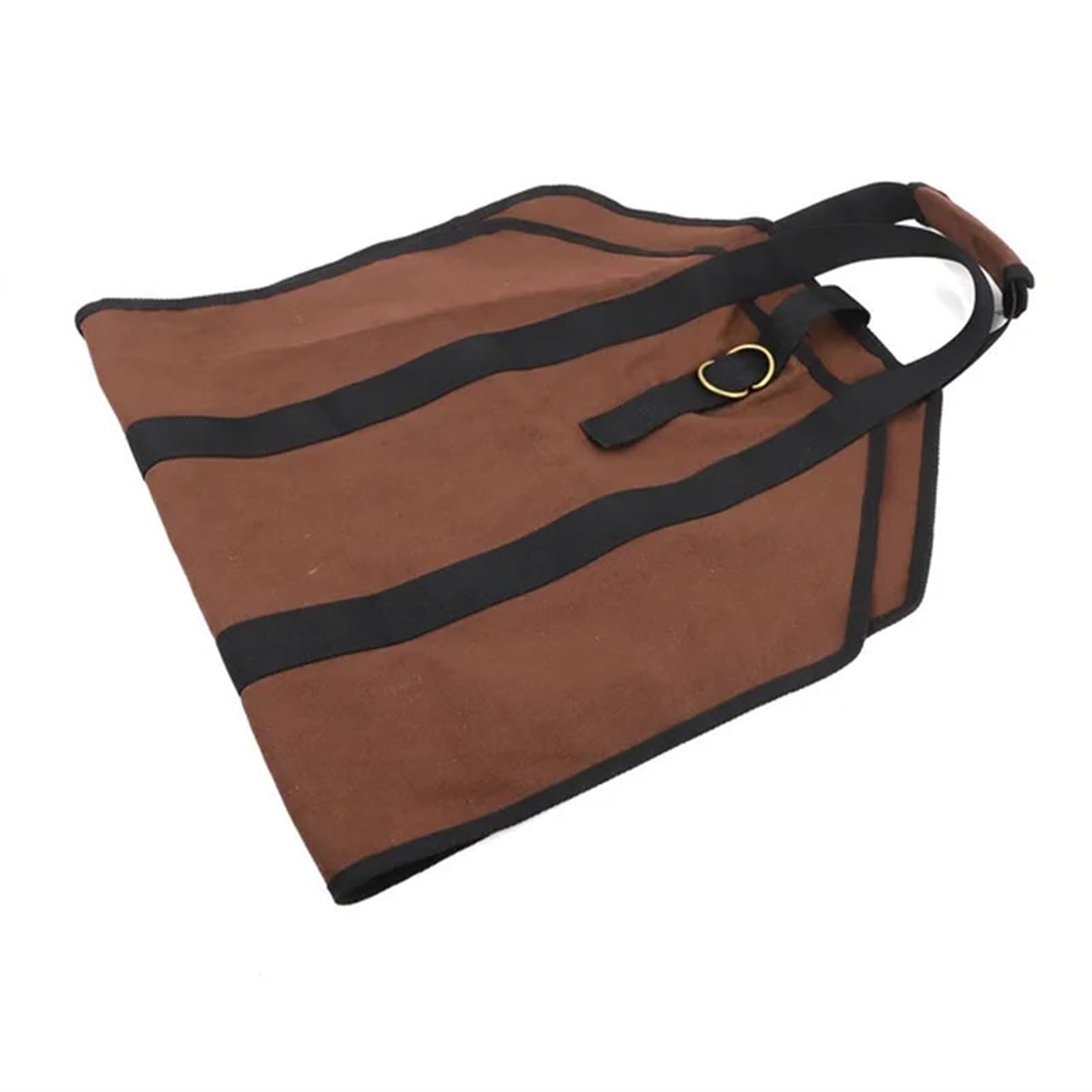 VAYEODEYU Brown Canvas Firewood Log Tote With Handles And Straps For Camping Indoor