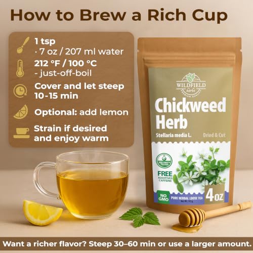 4 oz. Chickweed Herb Chickweed Tea (Stellaria Media) - 113g (4 oz) Herbal Tea Hierba De La Gallina Capiqui - image 6