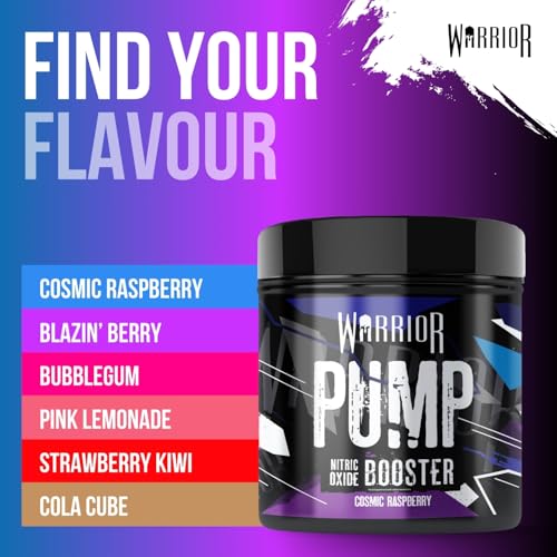 Warrior Pump Non Stim Pre-Workout Powder 225g – Nitric Oxide Supplement – Contains Citrulline Malate, Cyclic Dextrin for Energy, Focus, and Performance – 30 Servings (Cosmic Raspberry) - Image 6