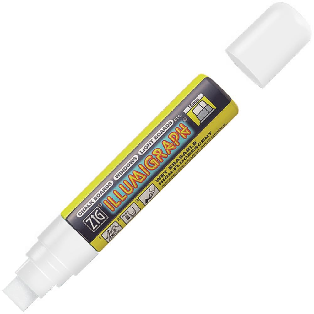 Kuretake White Zig Illumigraph 15Mm Wet Wipe Liquid Chalkboard Pen