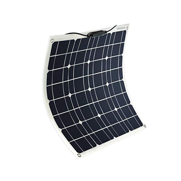 YUANFENGPOWER Solarmodul 12V 50W Solarpanel Monokristallin Solarzelle Photovoltaik Solarladegerät Solaranlage Flexibel…