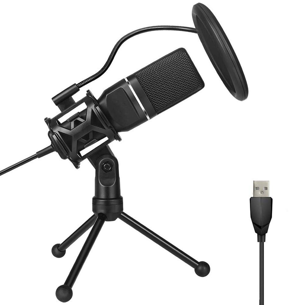 XIAOKOA USB Microphone for Computer, Plug and Play Computer Microphone