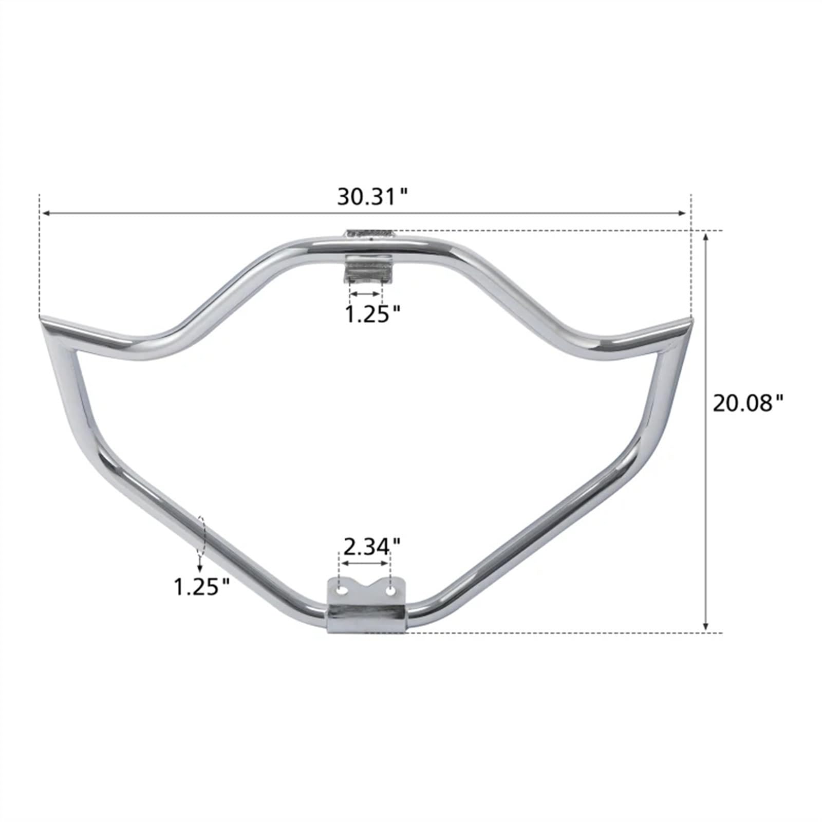 Paramotore Cromato A Baffi Per Harley Sportster XL 883 1200 (2004-2022)