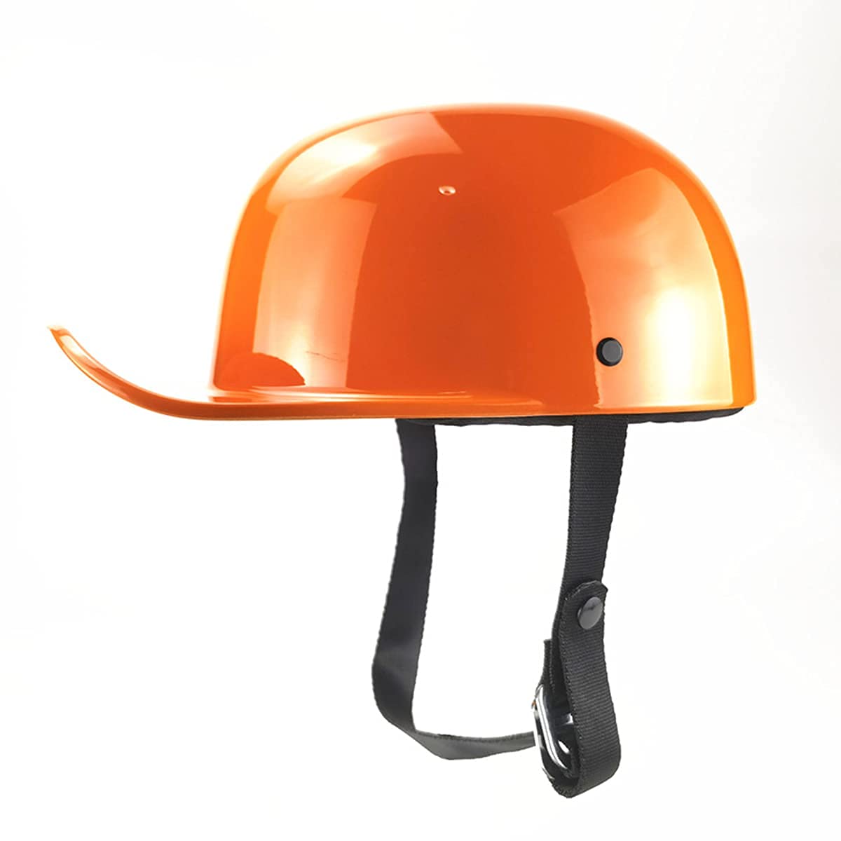 Kask motocyklowy Vintage Half Size Open-Face Kaski motocyklowe Moda Czapka z daszkiem Kask do skutera Moped Cap Street Cruiser Jet Style Certyfikat ECE, czarny matowy, XXL