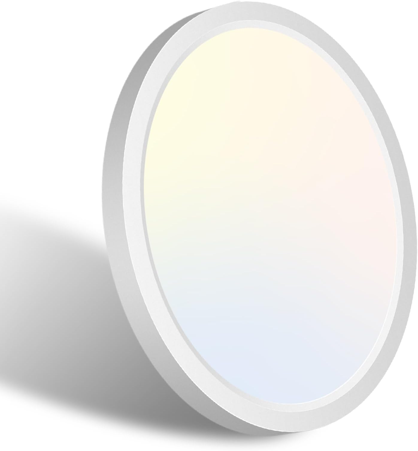 libtit 7 Inch White Flush Mount Ceiling Light, 15W 1500Lm Ceiling Light Fixture,3000K/4000K/6500K Color Selectable,Ultra-Thin Round Ceiling Lighting Fixture for Bedroom Kitchen Pantry Basement