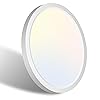 libtit 7 Inch White Flush Mount Ceiling Light, 15W 1500Lm Ceiling Light Fixture,3000K/4000K/6500K Color Selectable,Ultra-Thin Round Ceiling Lighting Fixture for Bedroom Kitchen Pantry Basement