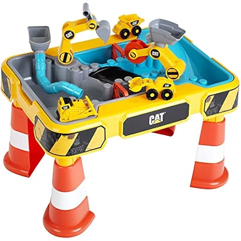 Theo Klein 3208 CAT Sand and Water Play Table I Two Pools Including Wheel and Backhoe Excavator and much more Accessories I Toys for Children Aged 18 months and over Cover
