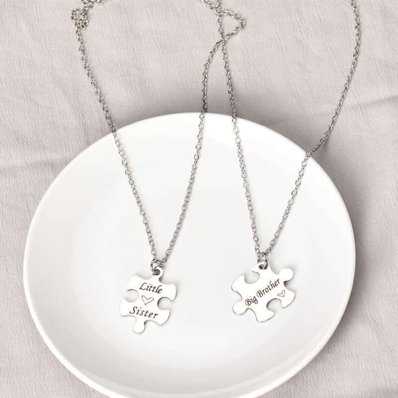 Sisadodobig Brother Little Sister Necklace For Boys Girls Little