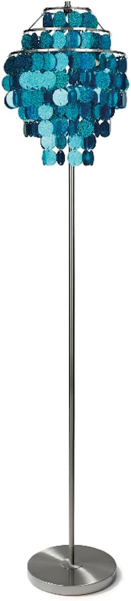 Turquoise Paillette Floor Lamp