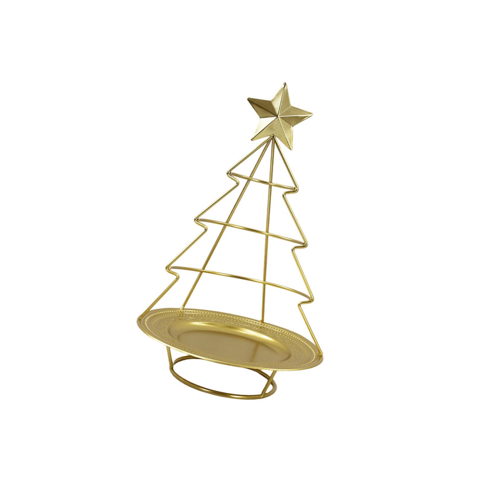 Zxfdsfdbnm Decorative Stands Iron Holders Christmas Tree Tealight Candleholders Candlestick for Table Centerpeices Christmas Holders Centerpiece