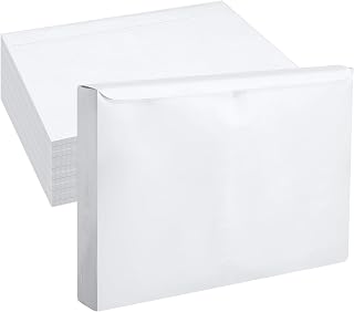 Dianelhall 50 Pcs Waterproof Expansion Envelopes, 12 x 16 Inch Tear Resistant Expandable Mailer Envelopes Hdpe Nonwoven Material Self Adhesive Closure for Secure Mailing Storage Document