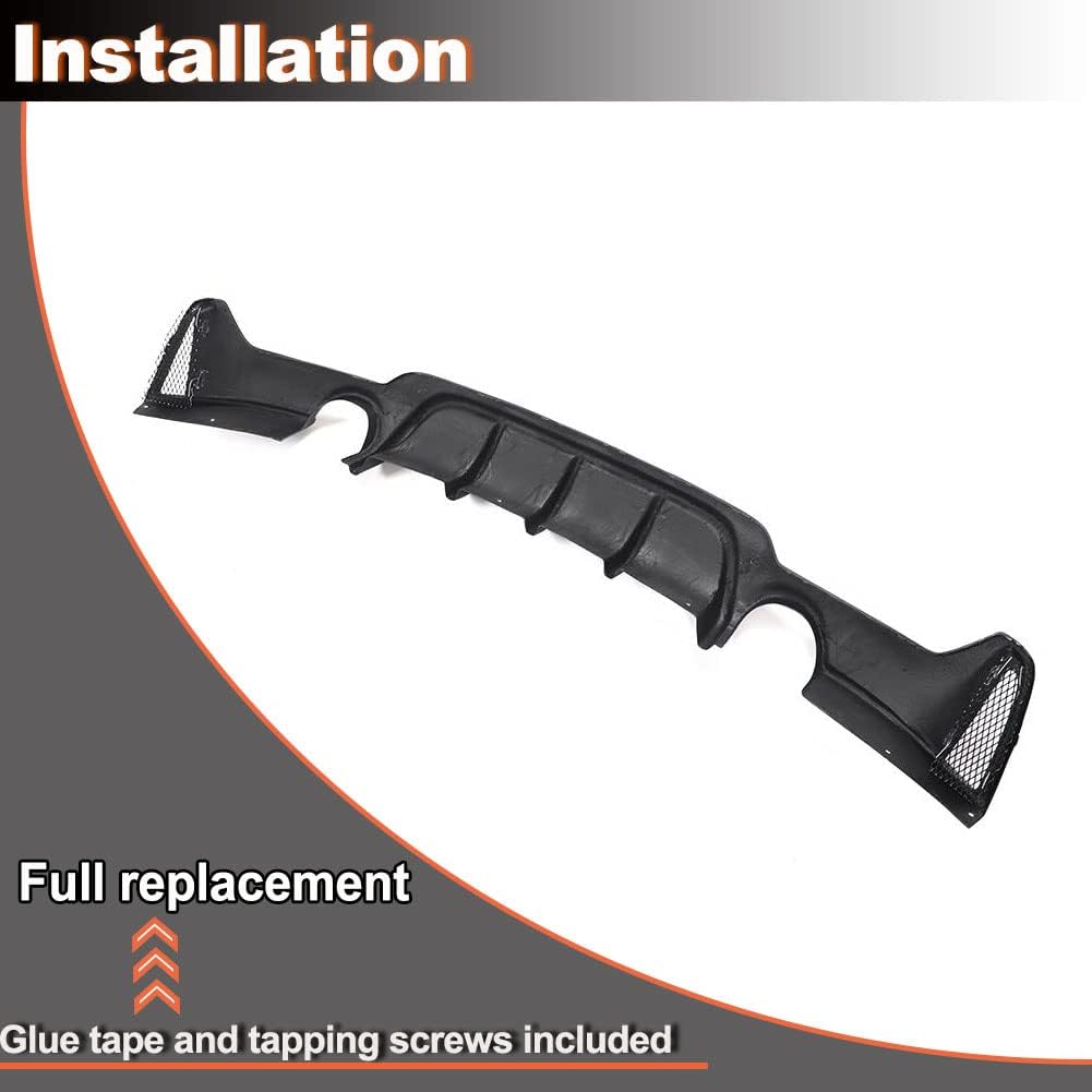 Rear Diffuser for BMW 4 Series F32 F33 F36 2014-2018 420i 428i 435i 440i M Sport 2Door 4Door Matte Black Rear Lower Bumper Lip Diffuser Spoiler Body Kit