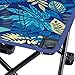 Aymzbd Camping Stool Recliner Foot Rest Mini Folding Stool Footrest Ottoman Ultralight Foldable Foot Stool for Barbecue Hiking Patio, Blue Leaves
