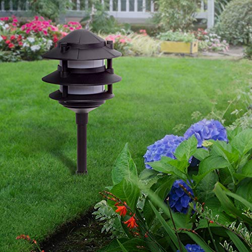 Paradise GL22764 Low Voltage Cast Aluminum 11W Path Light (Black, 6 Pack) - Thumbnail 4