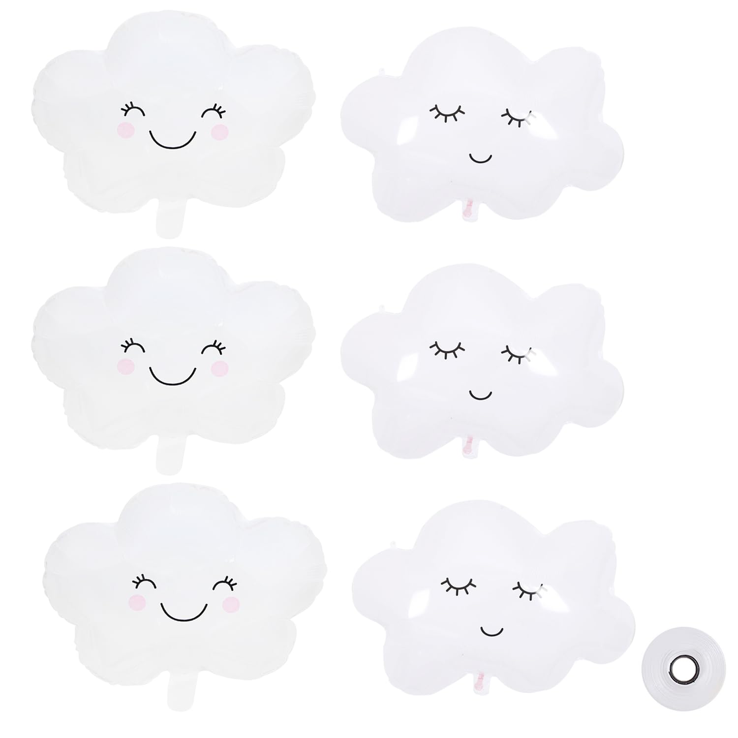 6 Pieces Cloud Balloons, Baby Balloons, Cloud Decoration, Foil Baby Balloons, Baby Balloon Set, Baby Birthday Balloons, Cloud Balloons