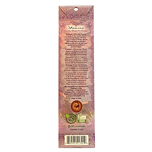 Ramakrishnananda Incense Stick Yamuna Vanilla, 10 Ct #TOP1